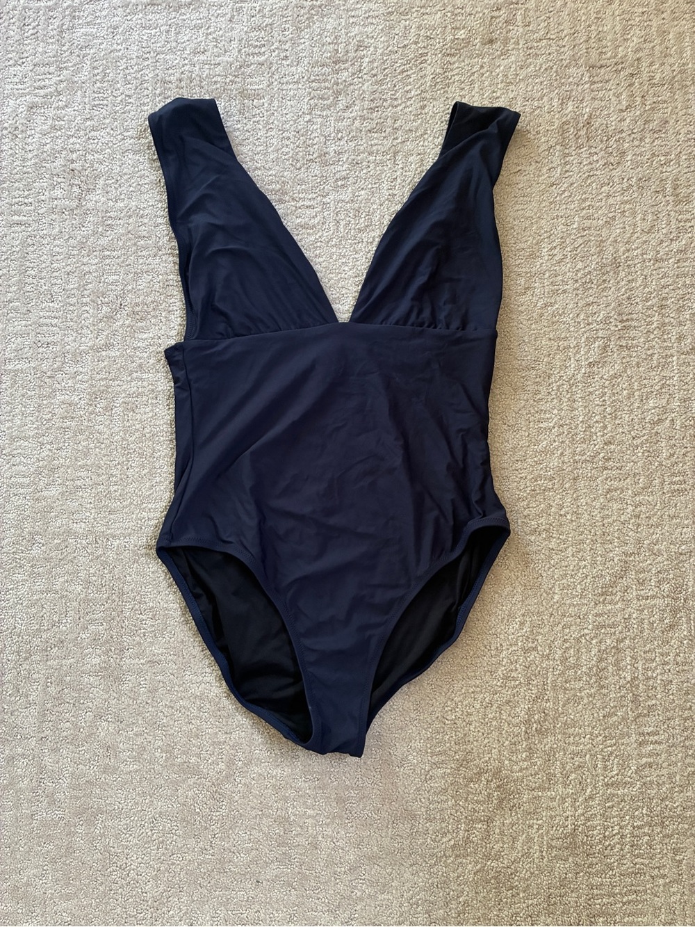 J. Crew Deep V Neck Navy One-Piece Swimsuit